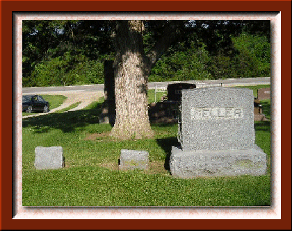 I am not sure who the large stone belongs to. Mary's and Jacob's smaller stones are adjoined to it so I presume that it belongs to Henry and Mary Feller, their parents. 